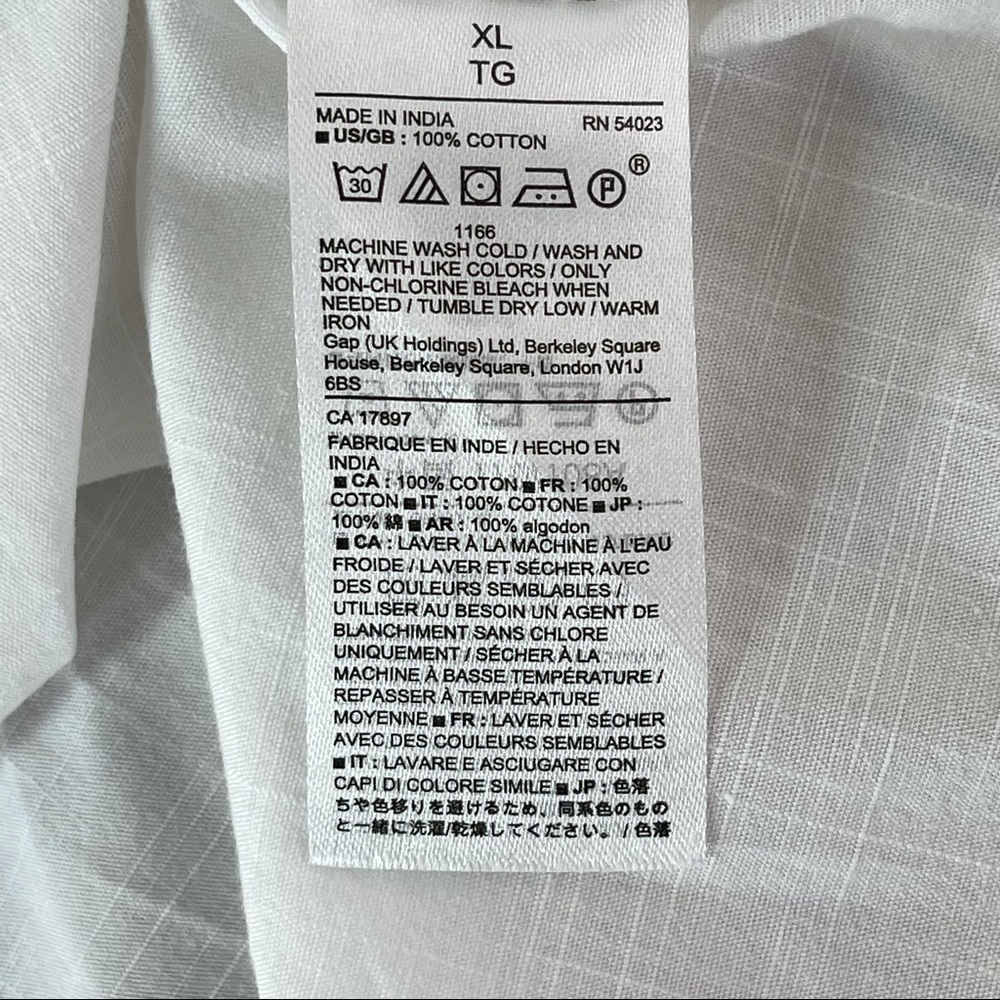 GAP White Short Sleeve loose over shoulders Top - Picture 4 of 5